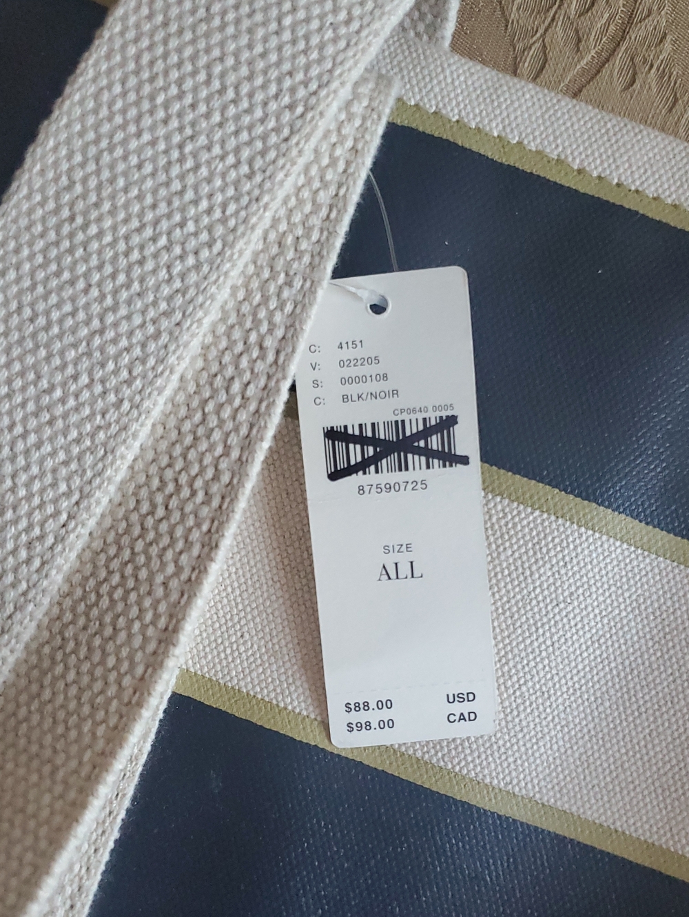 Anthropologie Maeve Striped Canvas Tote - Picture 7 of 16